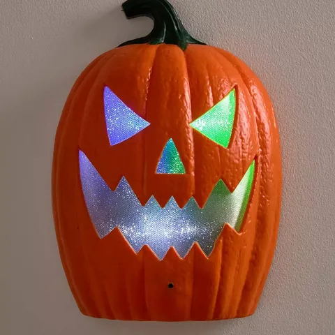 BOXED MOTION ACTIVATED EVIL LAUGHING LIT PUMPKIN DECORATION