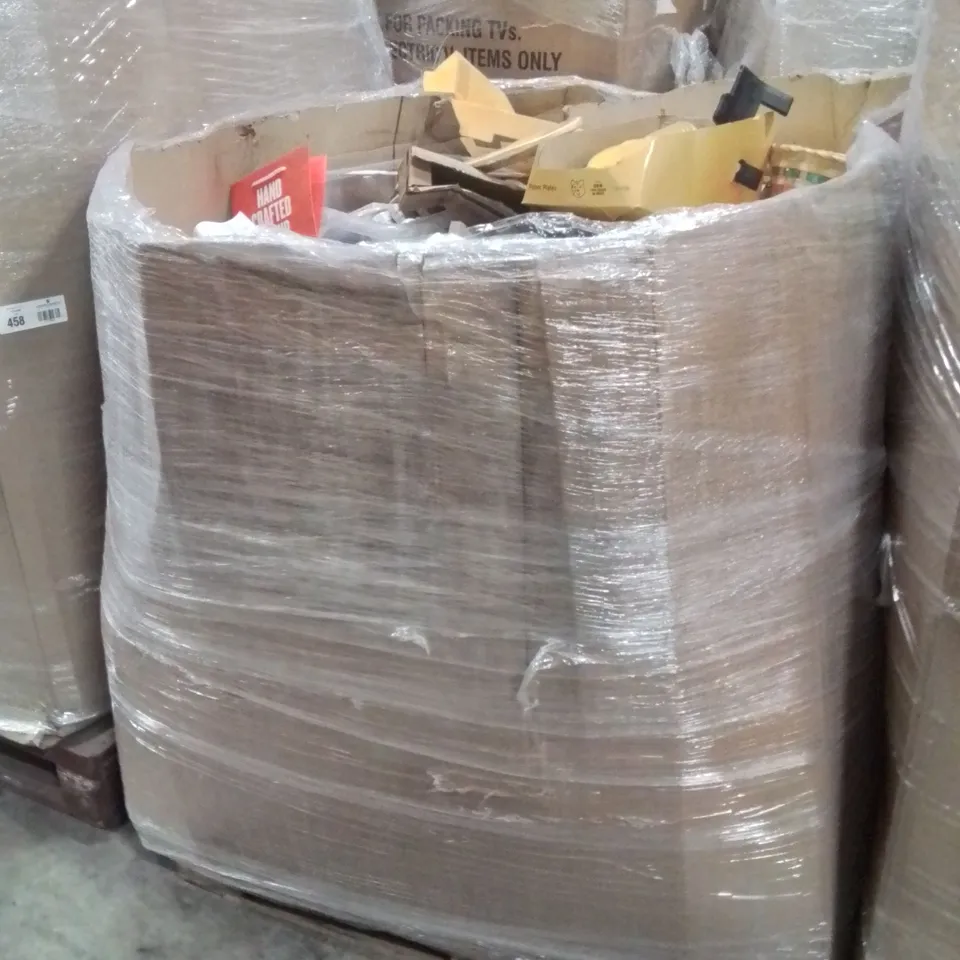 PALLET OF ASSORTED HOUSEHOLD GOODS AND PRODUCTS TO INCLUDE;CUPS,PAPER PLATES,TREAT STANDS