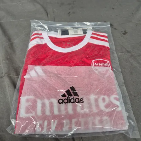ARSENAL FC ADIDAS FOOTBALL SHIRT – RED, SLIM FIT, SIZE S (UK)