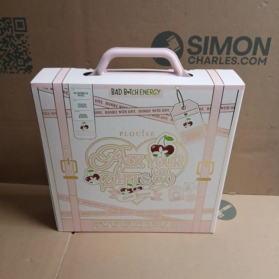 BOXED PLOUISE PACK YOUR SHIT AND GO SUITCASE ONLY CHERRY BLOSSOM