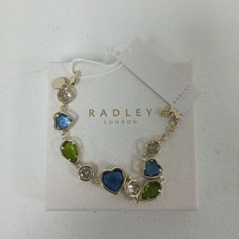 RADLEY LONDON BRACELET WITH MULTICOLOURED GEMSTONE HEARTS