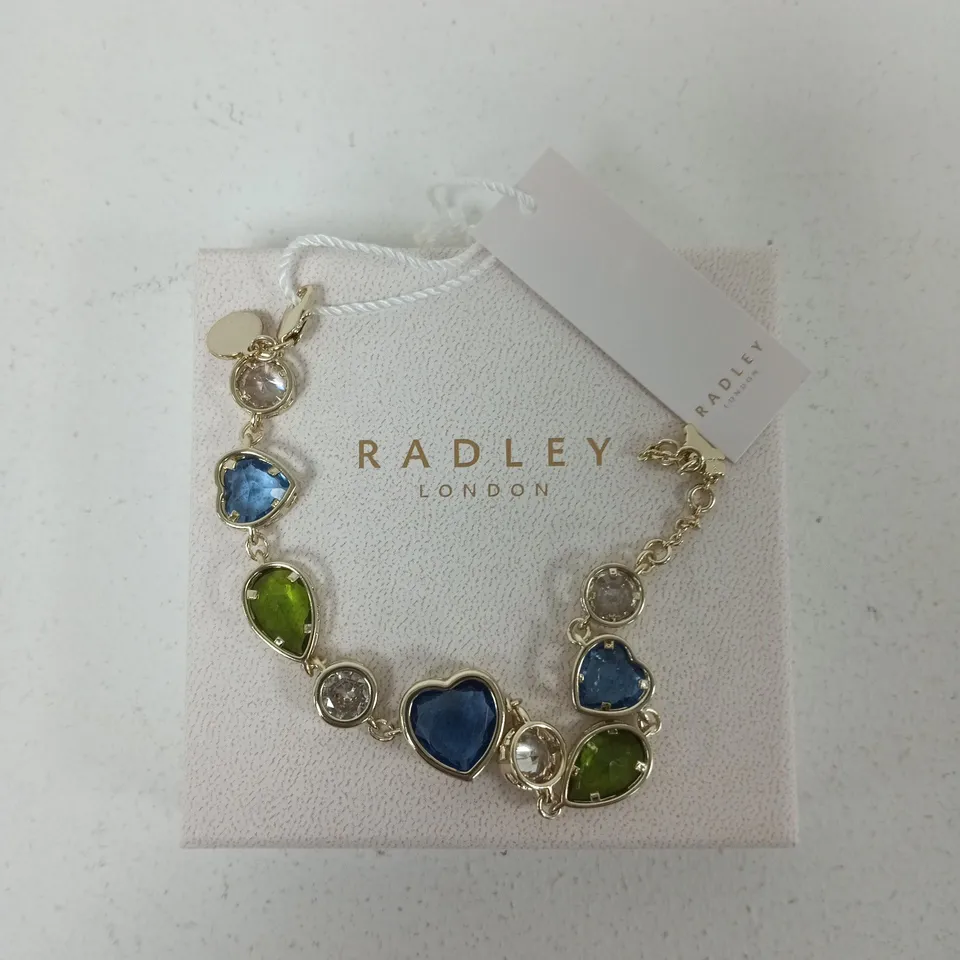 RADLEY LONDON BRACELET WITH MULTICOLOURED GEMSTONE HEARTS