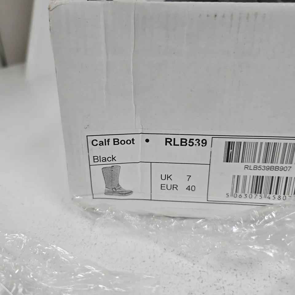 RAVEL CALF BOOT – BLACK, UK 7 (EUR 40)