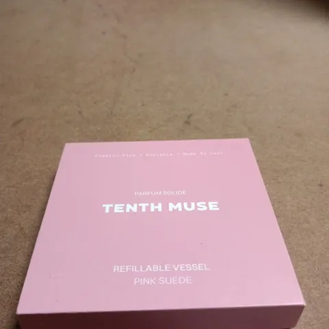 TENTH MUSE SOLID PERFUME β REFILLABLE VESSEL, PINK SUEDE