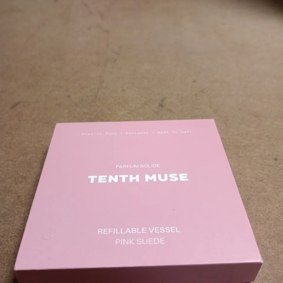 TENTH MUSE SOLID PERFUME – REFILLABLE VESSEL, PINK SUEDE