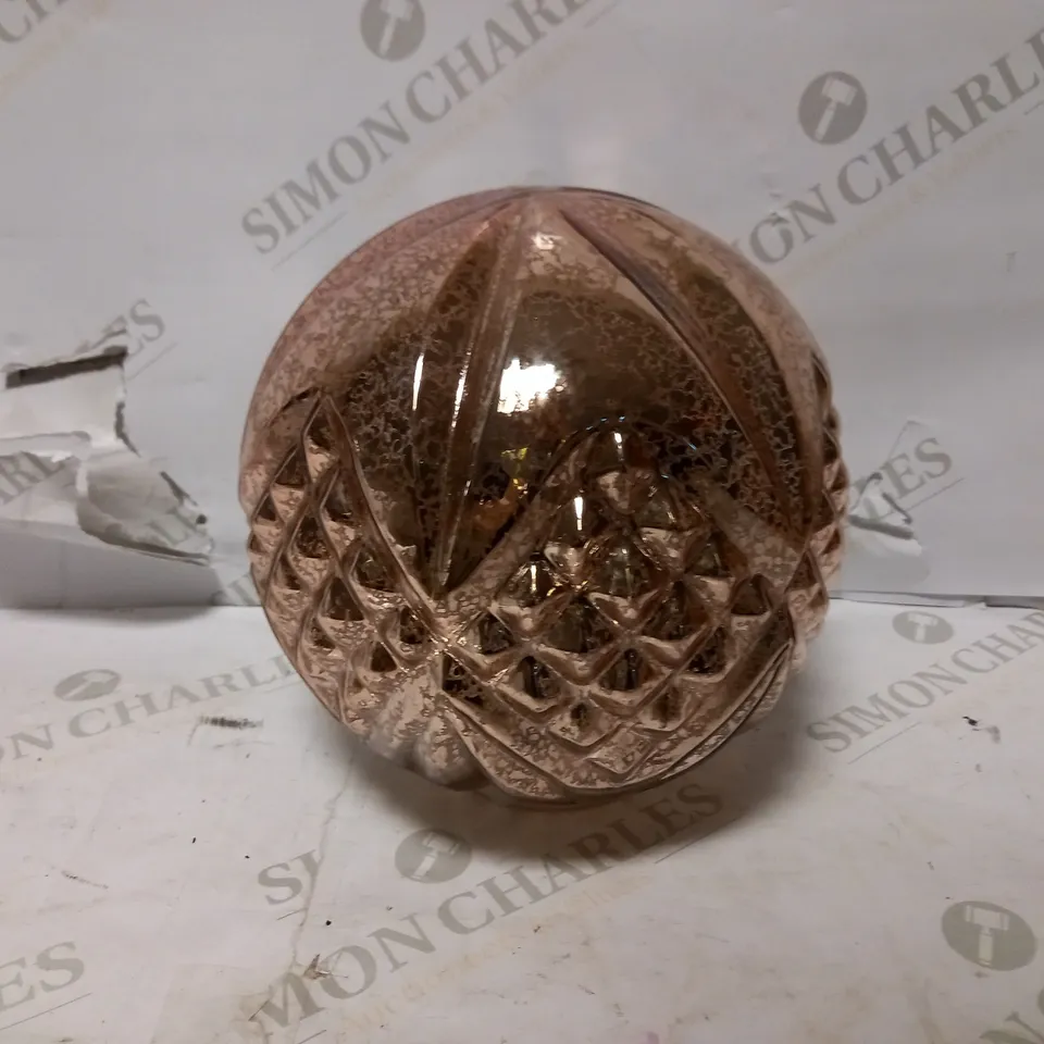 ALISON CORK ROTATING LIGHT MERCURY CUT GLASS DECORATION