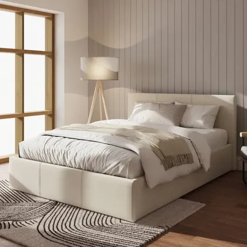 BOXED GFW DOUBLE NATURAL SIDE LIFT OTTOMAN BED (2 BOXES)