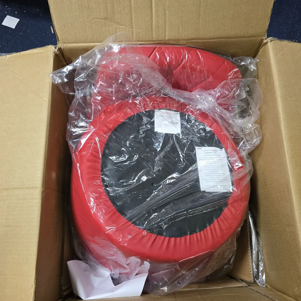 BOXED WOLTU BAR STOOLS IN BURGUNDY - SET OF 2