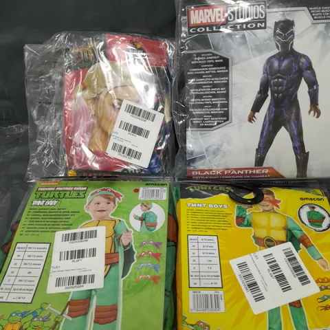 APPROXIMATELY 5 ASSORTED CHILDRENS COSTUMES IN VARIOUS SIZES 