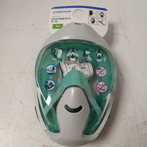 DECATHLON KIDS' EASYBREATH MASK LIGHT BLUE AGE 6-10 XS