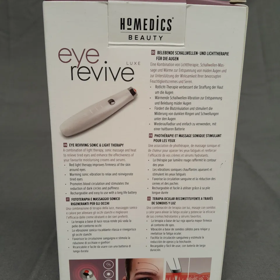 BOXED HOMEDICS EYE REVIVE LUXE LIGHT THERAPY