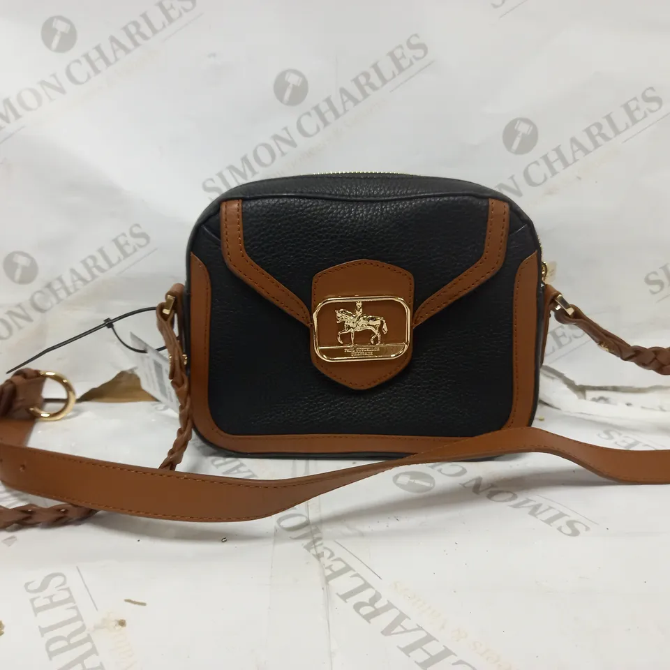 PAUL COSTELLOE DRESSAGE LEATHER BAG (BROWN AND BLACK)