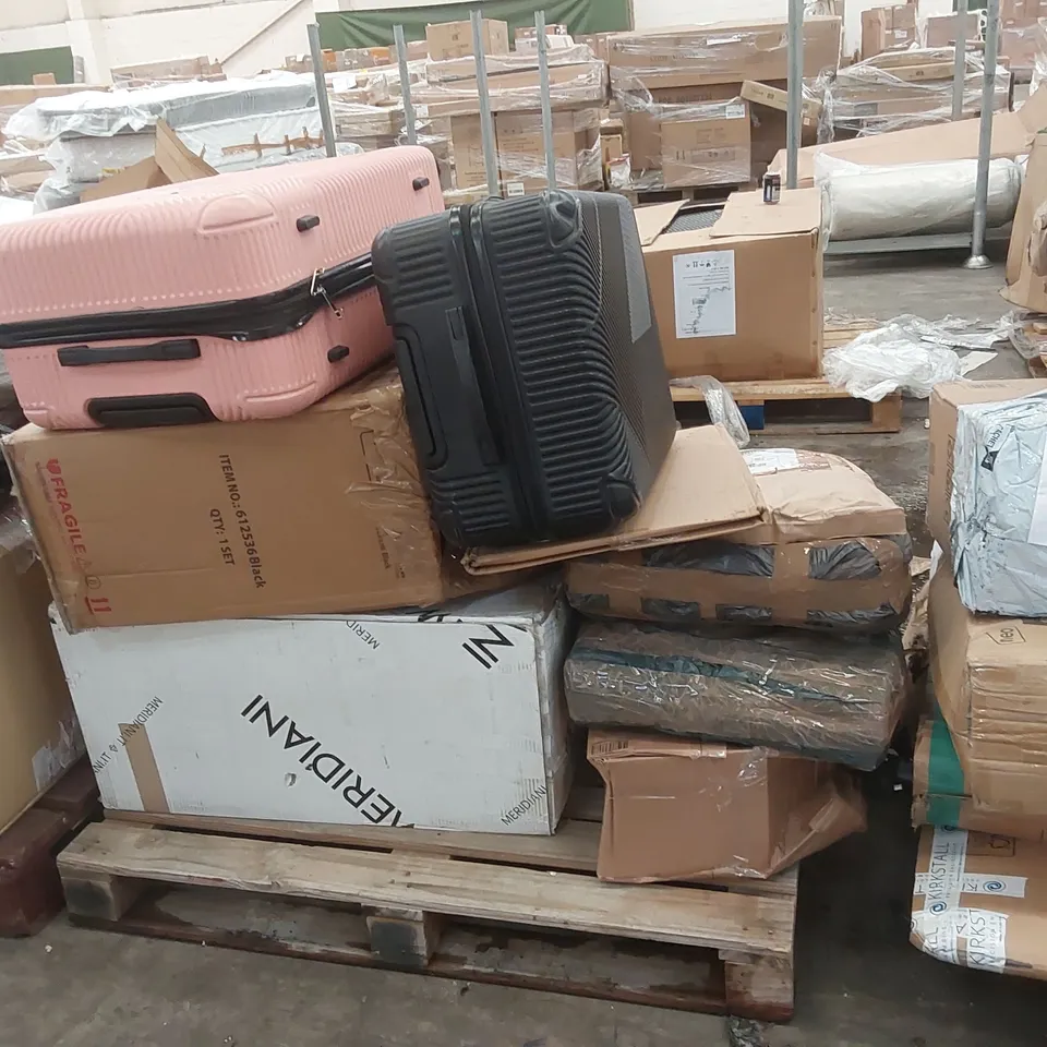 PALLET OF ASSORTED CONSUMER PRODUCTS/FURNITURE PARTS 