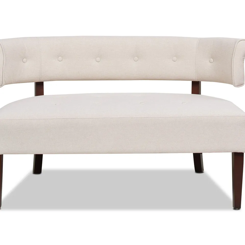 BOXED JENNIFER TAYLOR JARED TUFTED BENCH SETTEE, SKY NEUTRAL BEIGE (1 BOX)