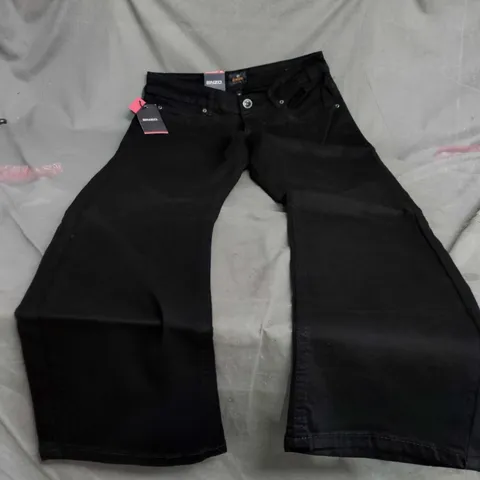 ENZO BLACK DENIM JEANS - MEN'S, BELT-LOOPS & ZIP FLY SIZE 32R
