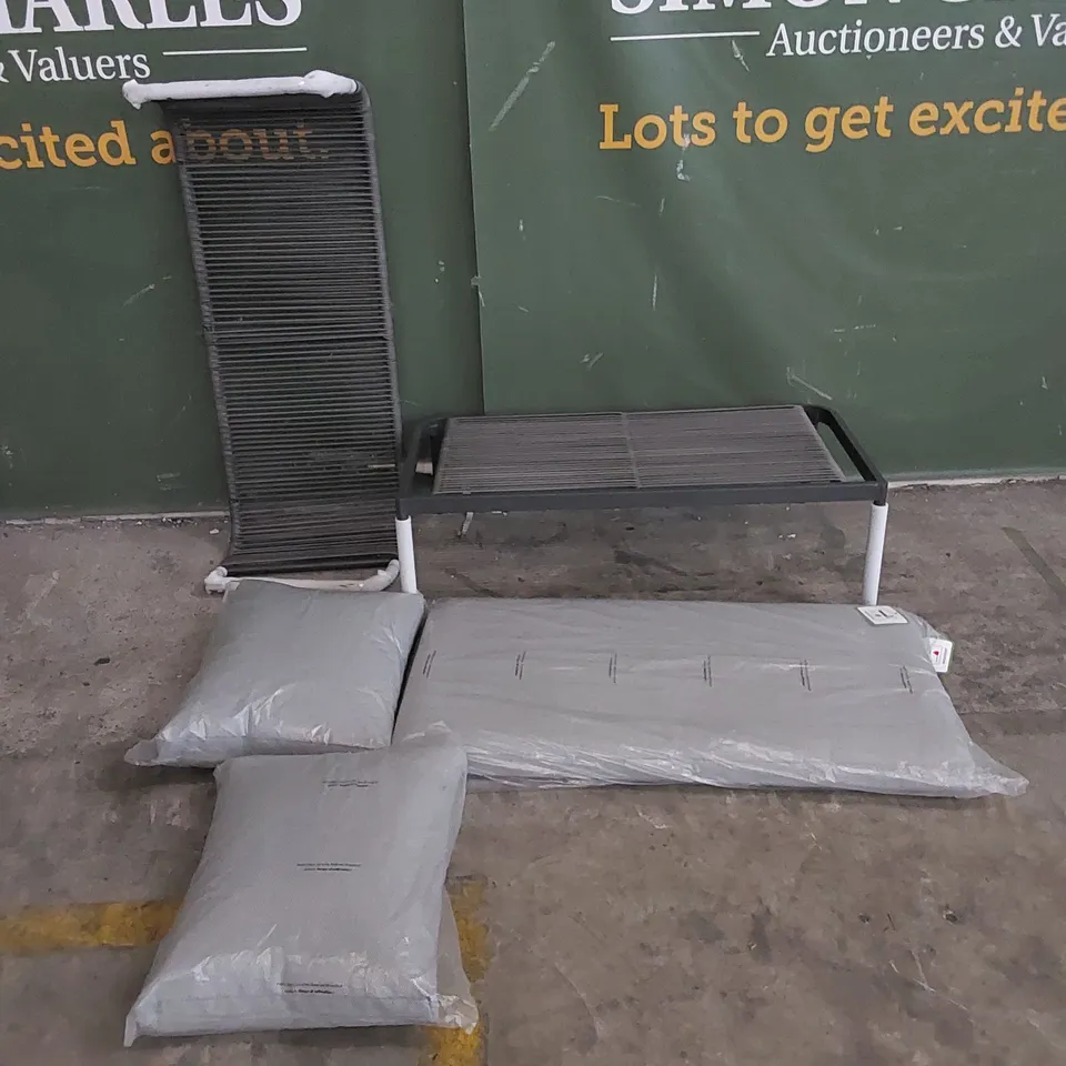 GARDEN FURNITURE BENCH WITH CUSHIONS