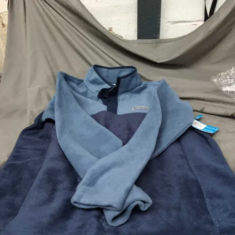 MENS COLUMBIA 1/4 BUTTON FLEECE SWEATSHIRT SIZE L