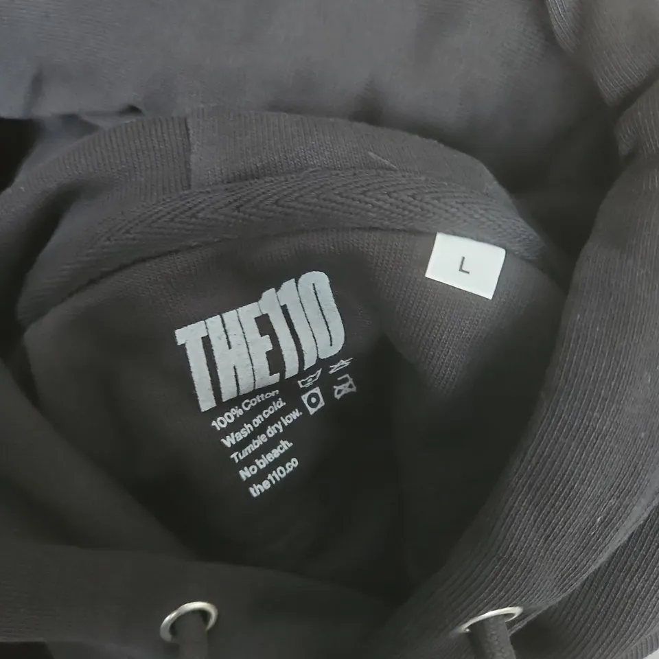 THE110 GRAPHIC HOODIE IN BLACK - LARGE