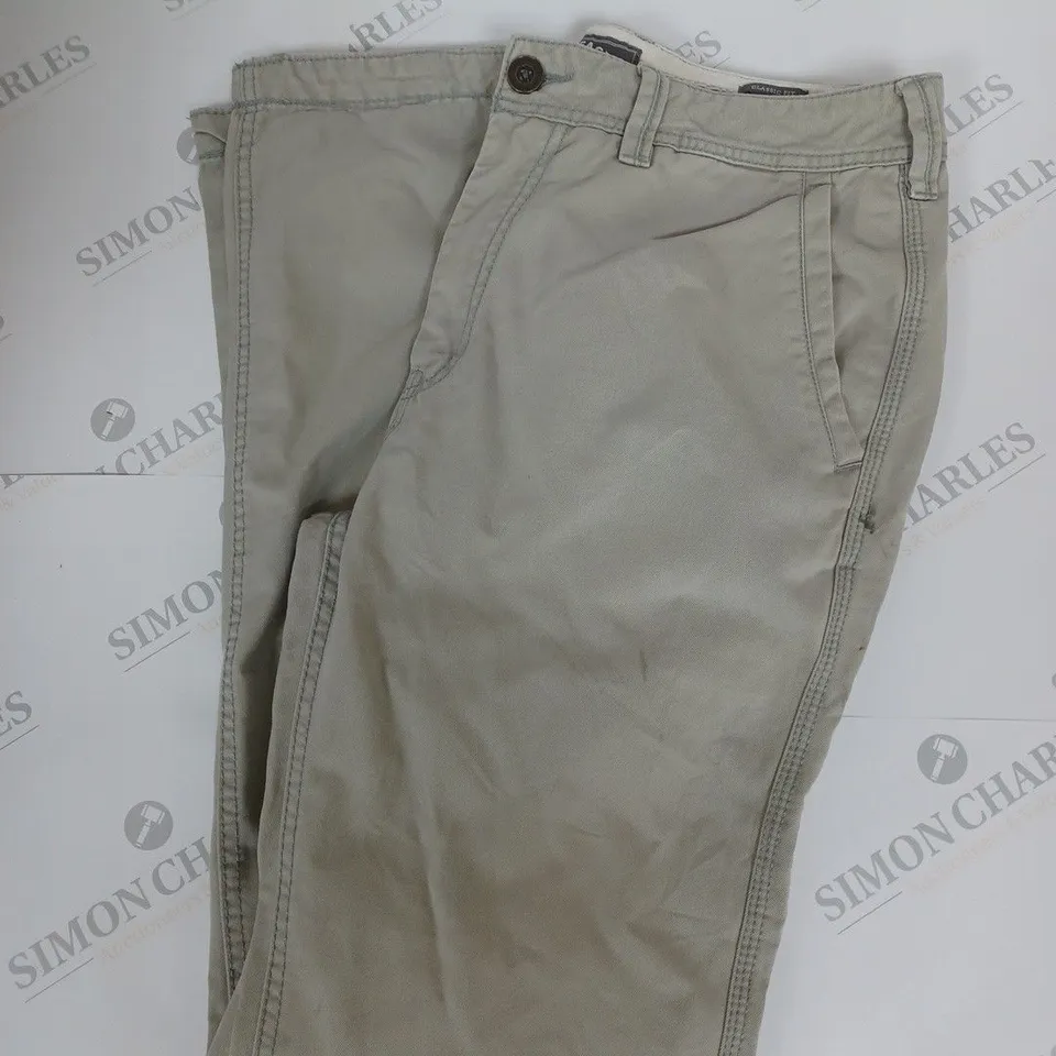 FATFACE STRAIGHT LEG TROUSERS IN BEIGE SIZE 34L