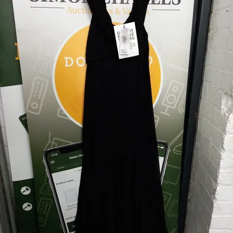 LITTLE MISTRESS LACE BLACK BARDOT MAXI DRESS IN BLACK - 16