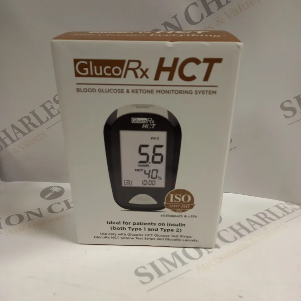 BOXED GLUCO RX HCT BLOOD GLUCOSE & KETONE MONITORING SYSTEM 