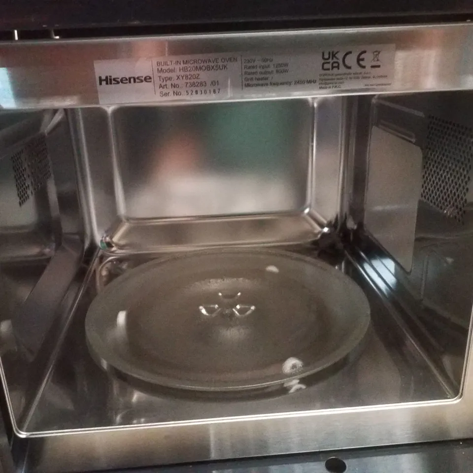 HISENSE HB20MOBX5UK BUILT-IN SOLO MICROWAVE - BLACK