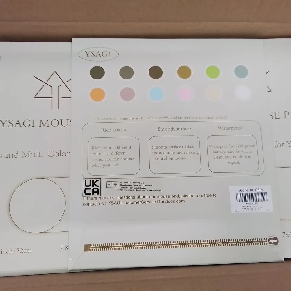 BOX OF APPROXIMATELY 90 BOXED MOUSE PADS (COLOURS MAY VARY)