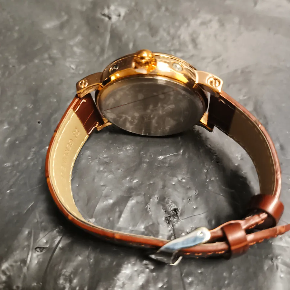 MENS ERNEST FERDINAND WATCH – FUNCTIONING SUB DIALS – LEATHER STRAP