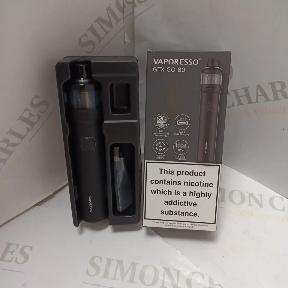 BOXED VAPORESSO GTX GO 80 - BLACK. 