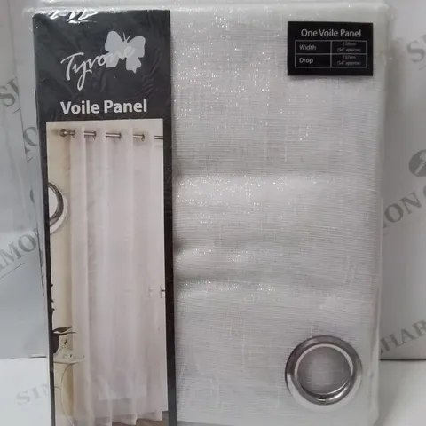 BRAND NEW TYRONE VOILE PANEL CURTAIN 138 X 137CM