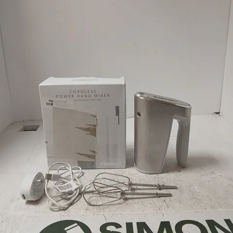 CUISINART CORDLESS POWER HAND MIXER β BOXED WITH ACCESSORIES