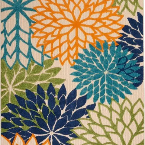 ALOHA ALH05 MULTICOLOR OUTDOOR RUG, 6' X 9' 