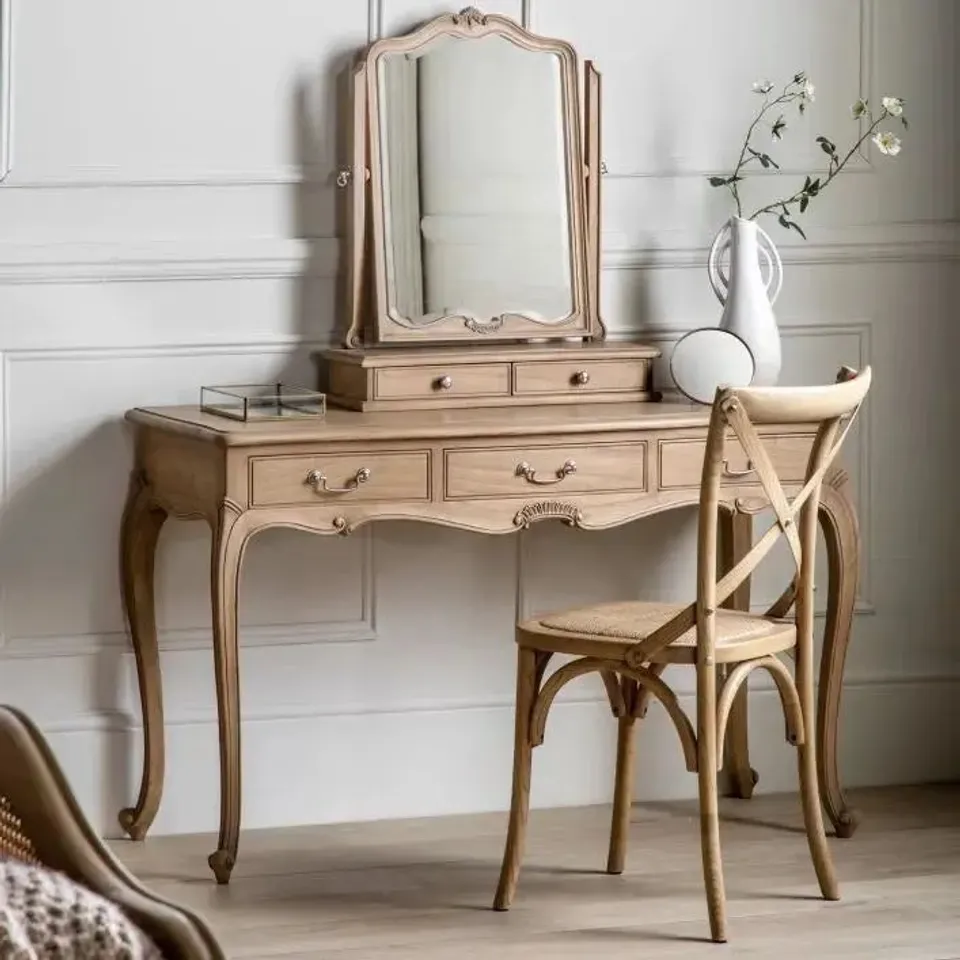 BOXED CHIC WEATHERED DRESSING TABLE MIRROR
