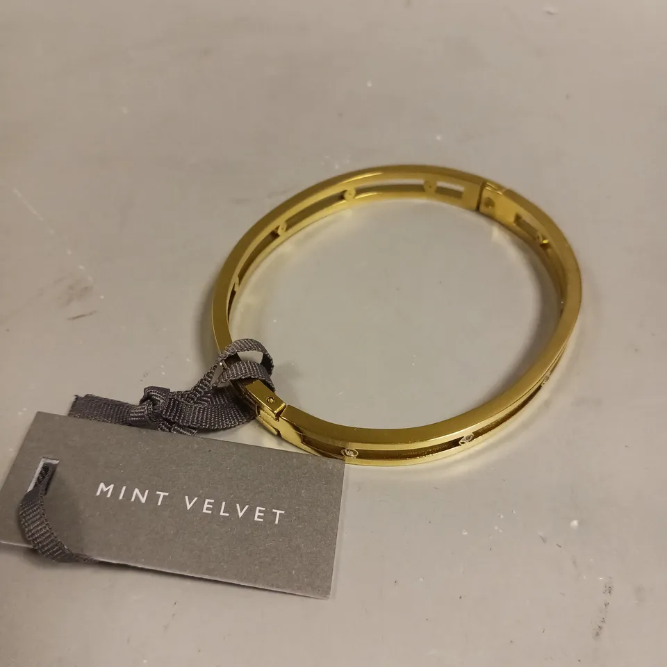 MINT VELVET GOLD PLATED STONE BANGLE 
