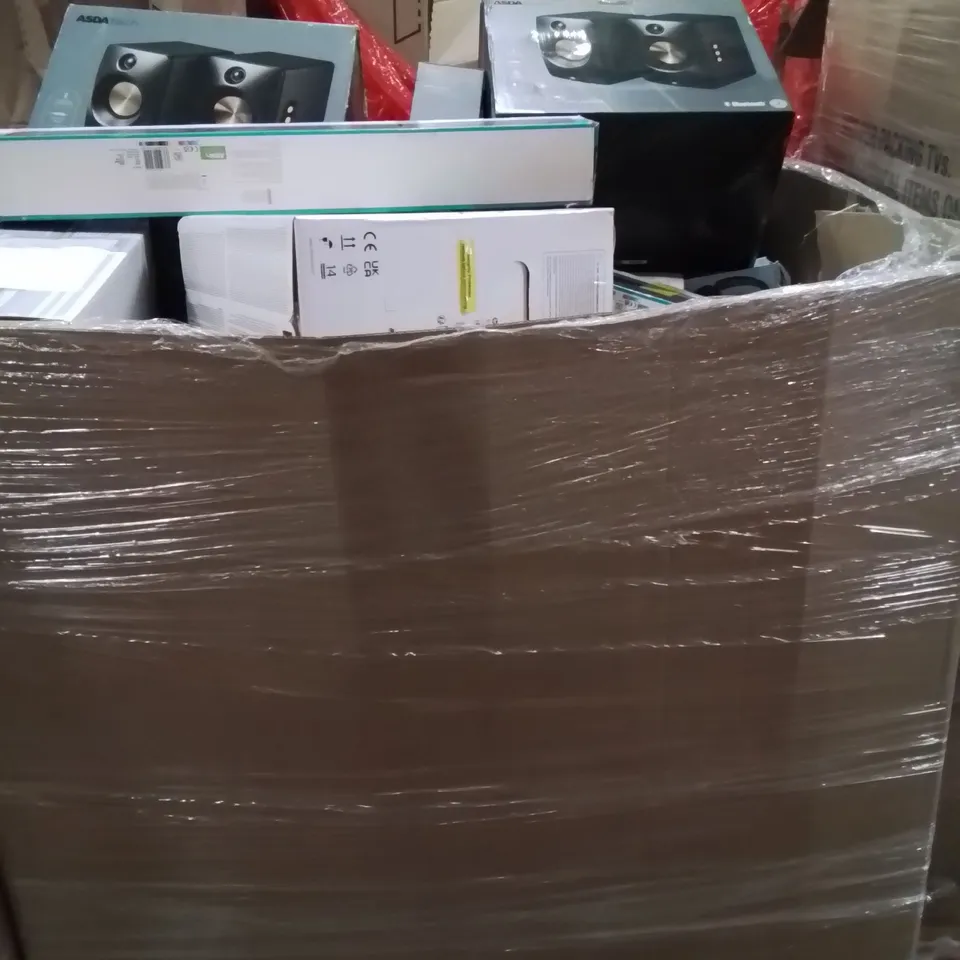 PALLET CONTAINING VERY LARGE AMOUNT OF SPEAKERS, HEADPHONES, PRINTERS AND OTHER ELECTRONIC ITEMS