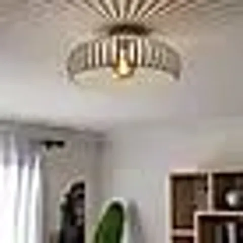 BOXED EGLO MOGANO SCANDI CAGED SEMI FLUSH CEILING LIGHT