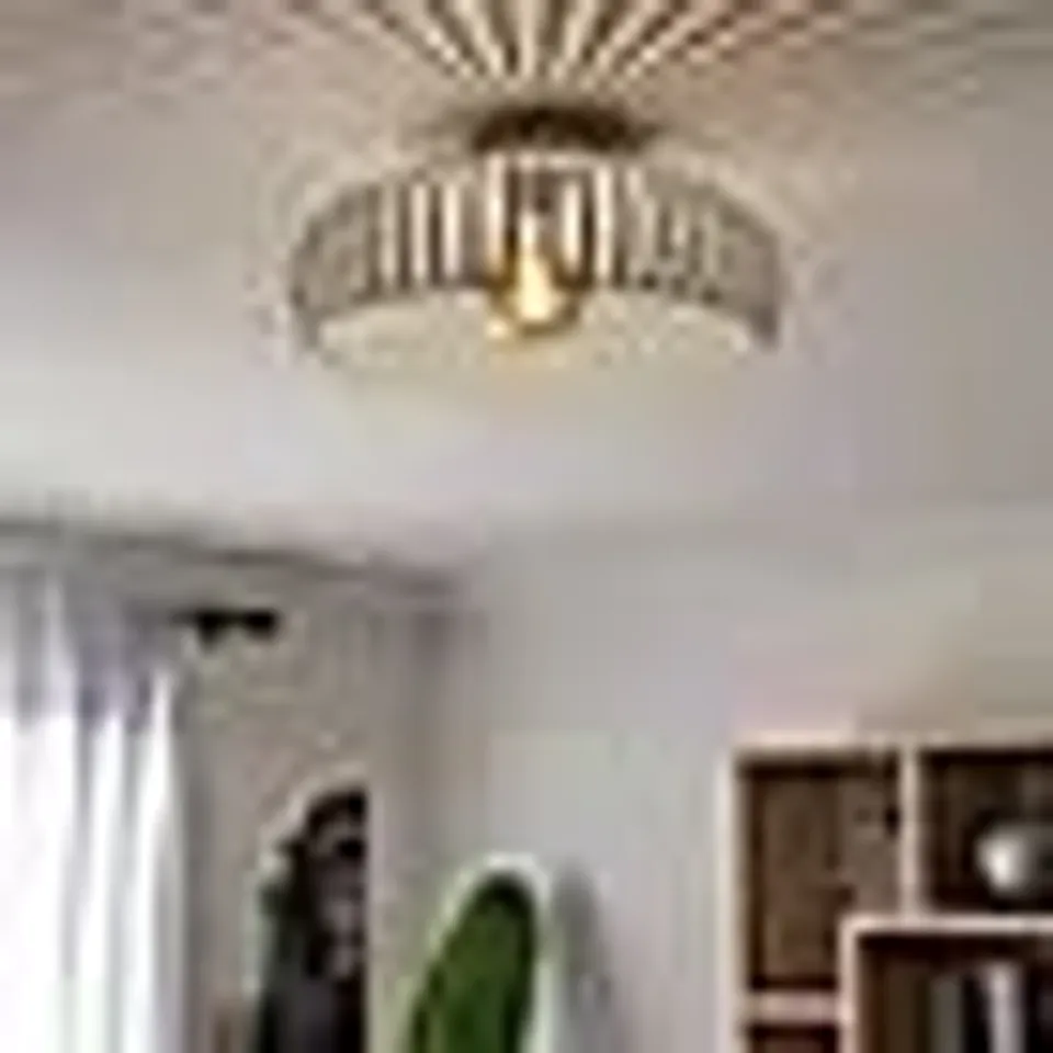 BOXED EGLO MOGANO SCANDI CAGED SEMI FLUSH CEILING LIGHT