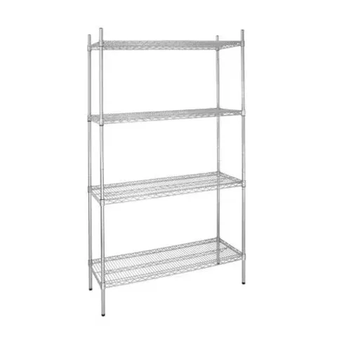 BOXED VOGUE 4 TIER WIRE SHELVING KIT 915X460MM - (CODE: L927)