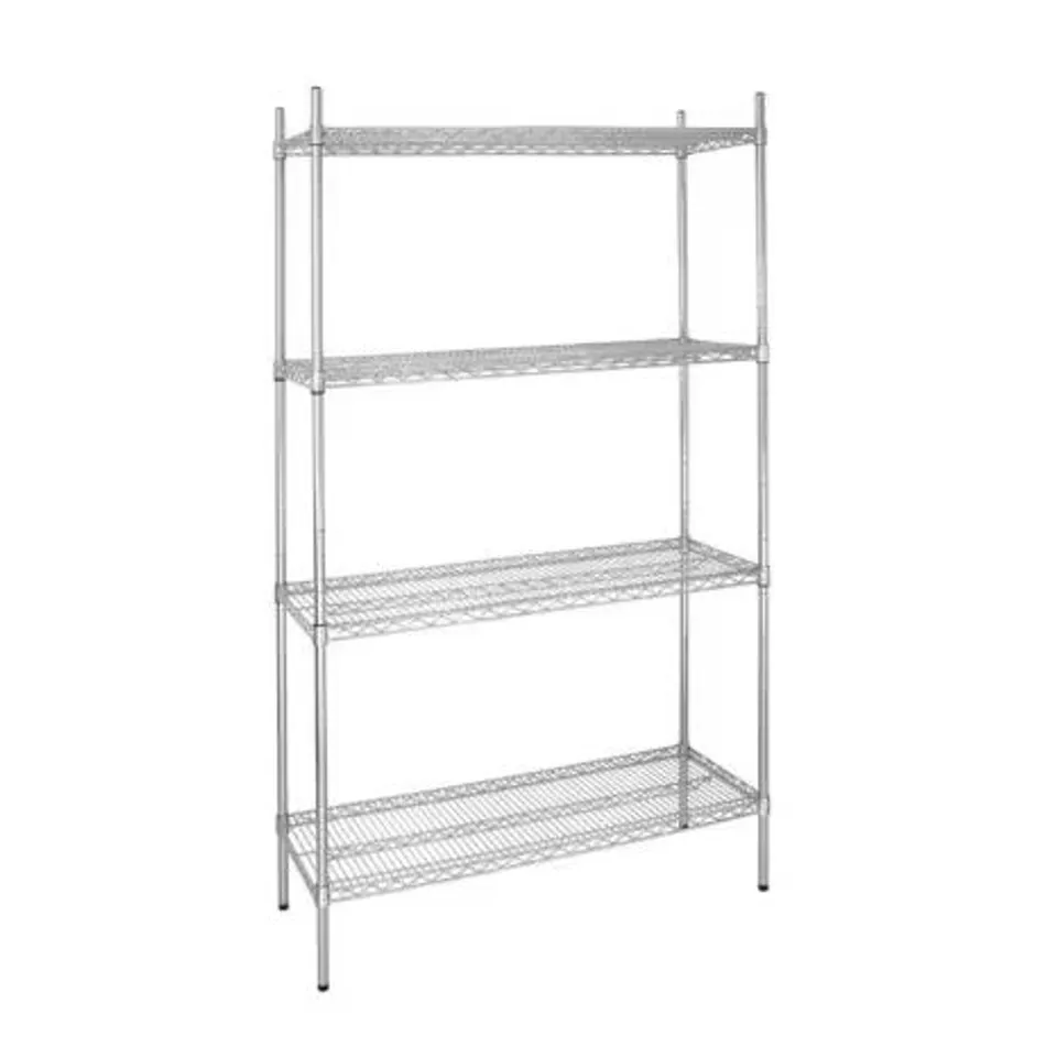 BOXED VOGUE 4 TIER WIRE SHELVING KIT 915X460MM - (CODE: L927)