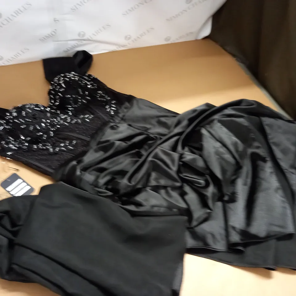 HOUSE OF RF EMBELLISHED BLACK DRESS - 42
