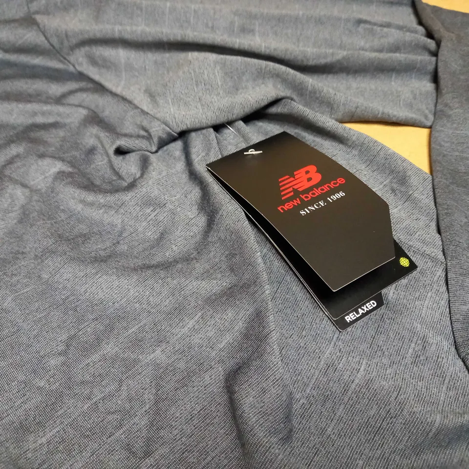 NB GREY MARL FITNESS/SPORT HOODIE - LARGE