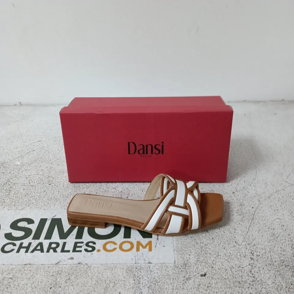BOXED DANSI SANDALS – WHITE CRISS-CROSS STRAP, WOMEN'S - EUR 39