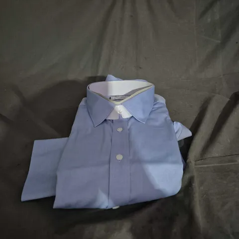 CHARLES TYRWHITT CUSTOM SHIRT – LIGHT BLUE DRESS SHIRT, SLIM FIT, 100% COTTON. 21 INCH NECK