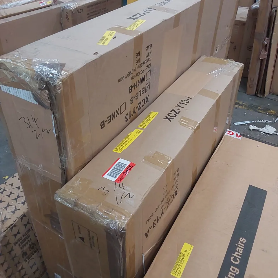 BOXED MARBLE DINING TABLE WITH METAL LEGS (2 BOXES)