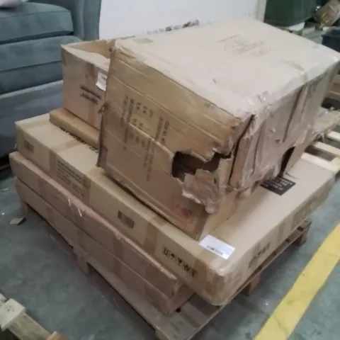 PALLET CONTAINING VARIOUS INCOMPLETE BOXED FURNITURE PARTS