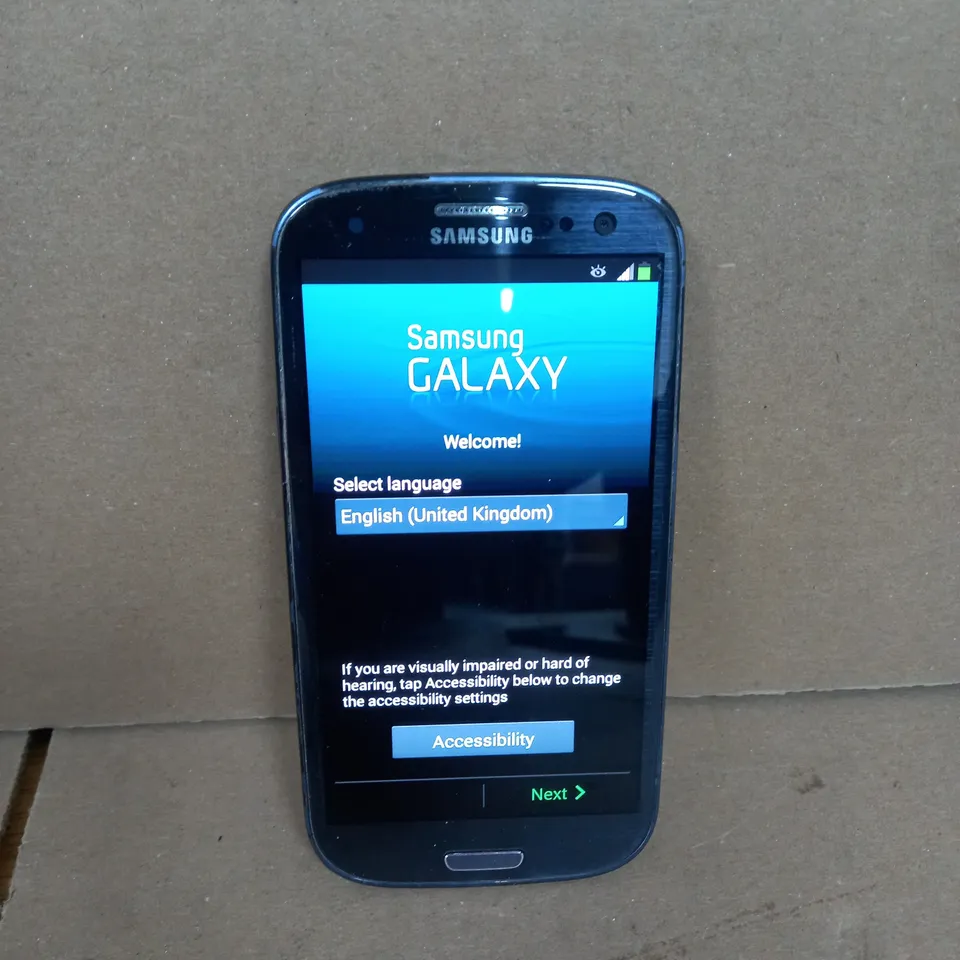 SAMSUNG GALAXY MOBILE PHONE IN BLUE 