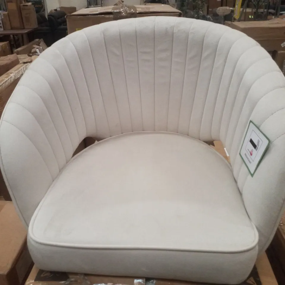 BOXED YAHEETECH WHITE VELVET DINING CHAIR