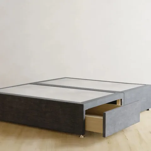 BRAND NEW EMMA TWO DRAWER DIVAN 135×190 DARK GREY BED BASE [2 BOXES]