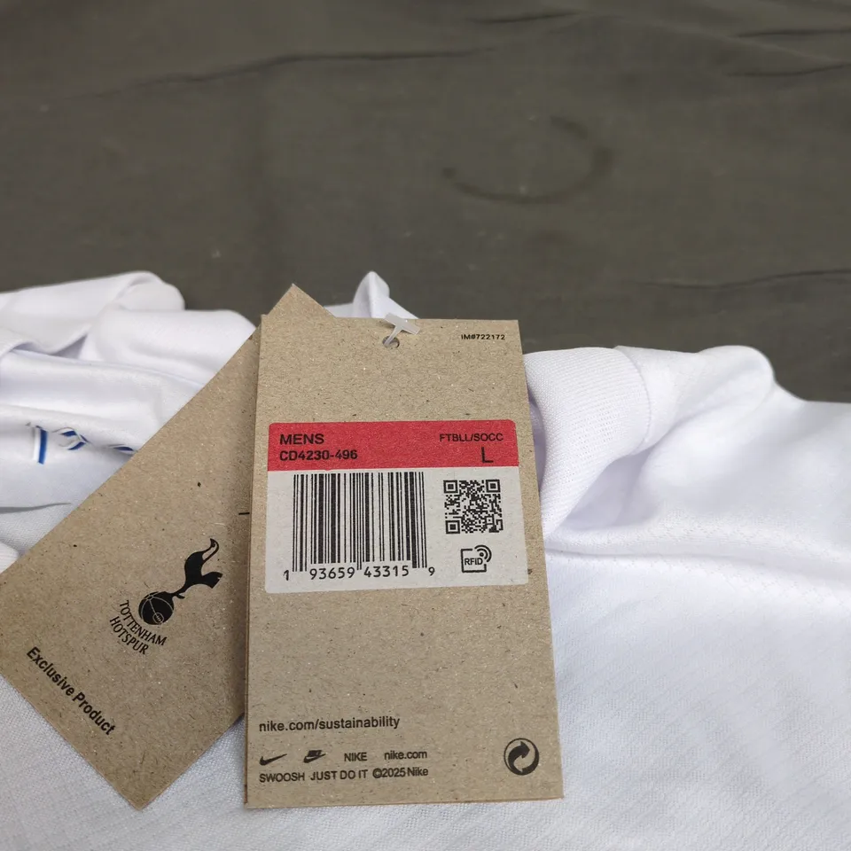 NIKE TOTTENHAM HOTSPUR 1901 EDITION FOOTBALL SHIRT WITH TAGS. LARGE