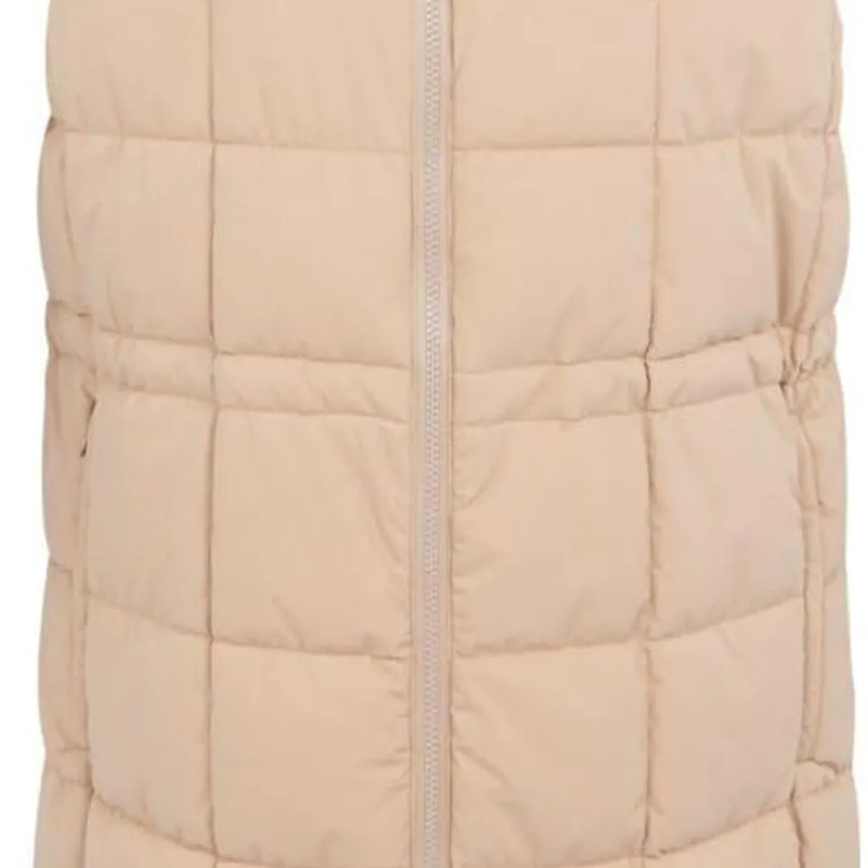 BRAND NEW REGATTA WOMENS LEANDRA LONGLINE PADDED BODYWARMER IN WARM TAUPE - UK 10